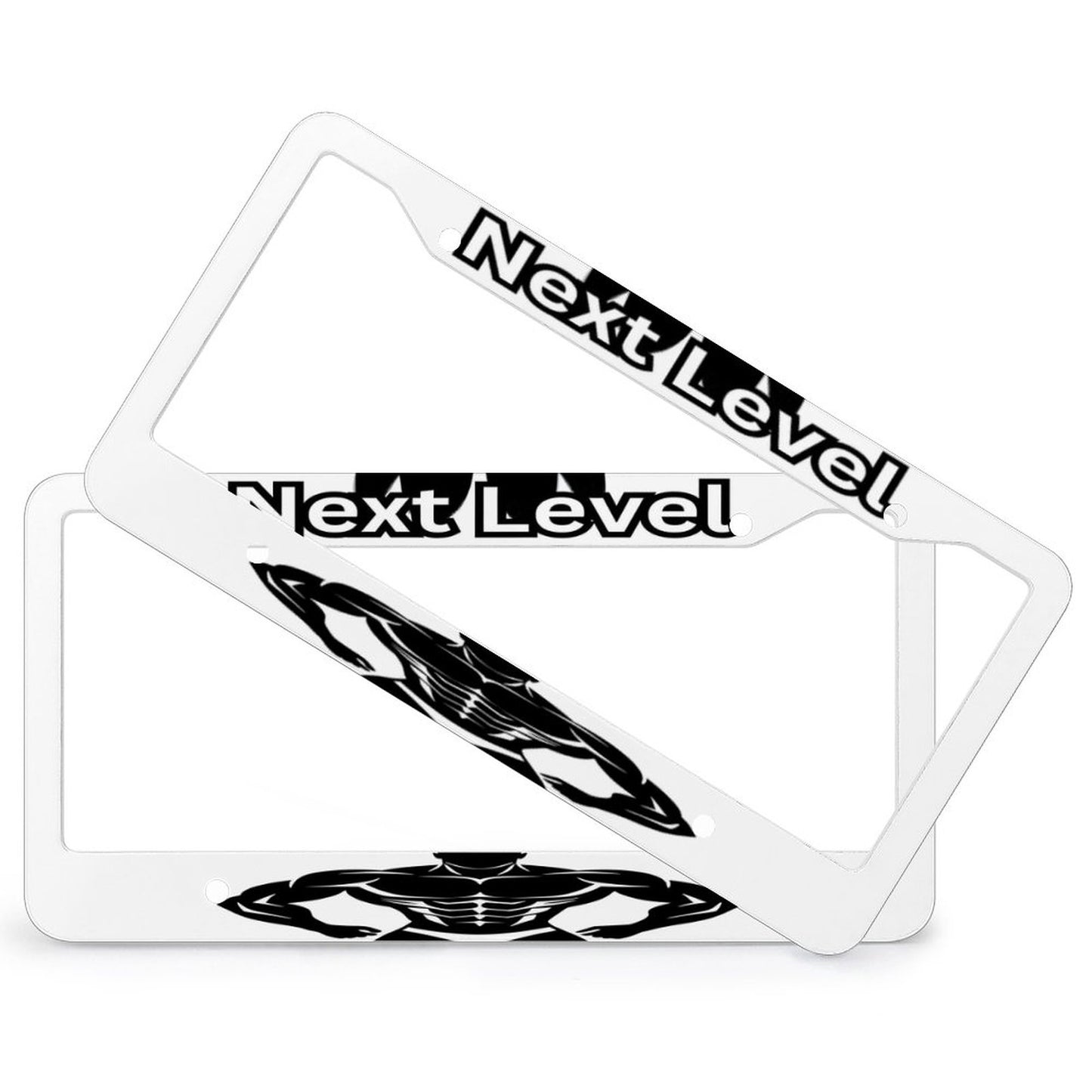 License Plate Frames with 4 Round Holes (1 Pair)
