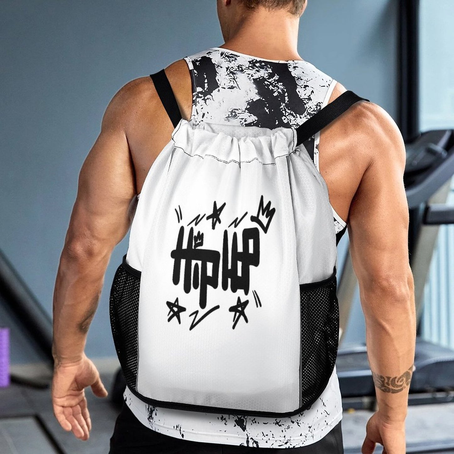 Waffle Cloth Drawstring Bag