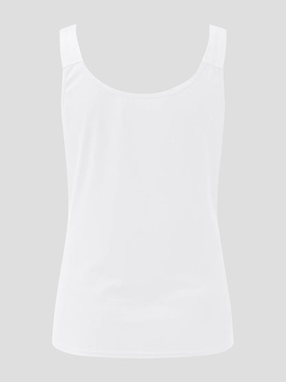 Full Size Lace Detail Sweetheart Neck Tank (white/royal blue/black/burgundy/dark gray)-S-3XL
