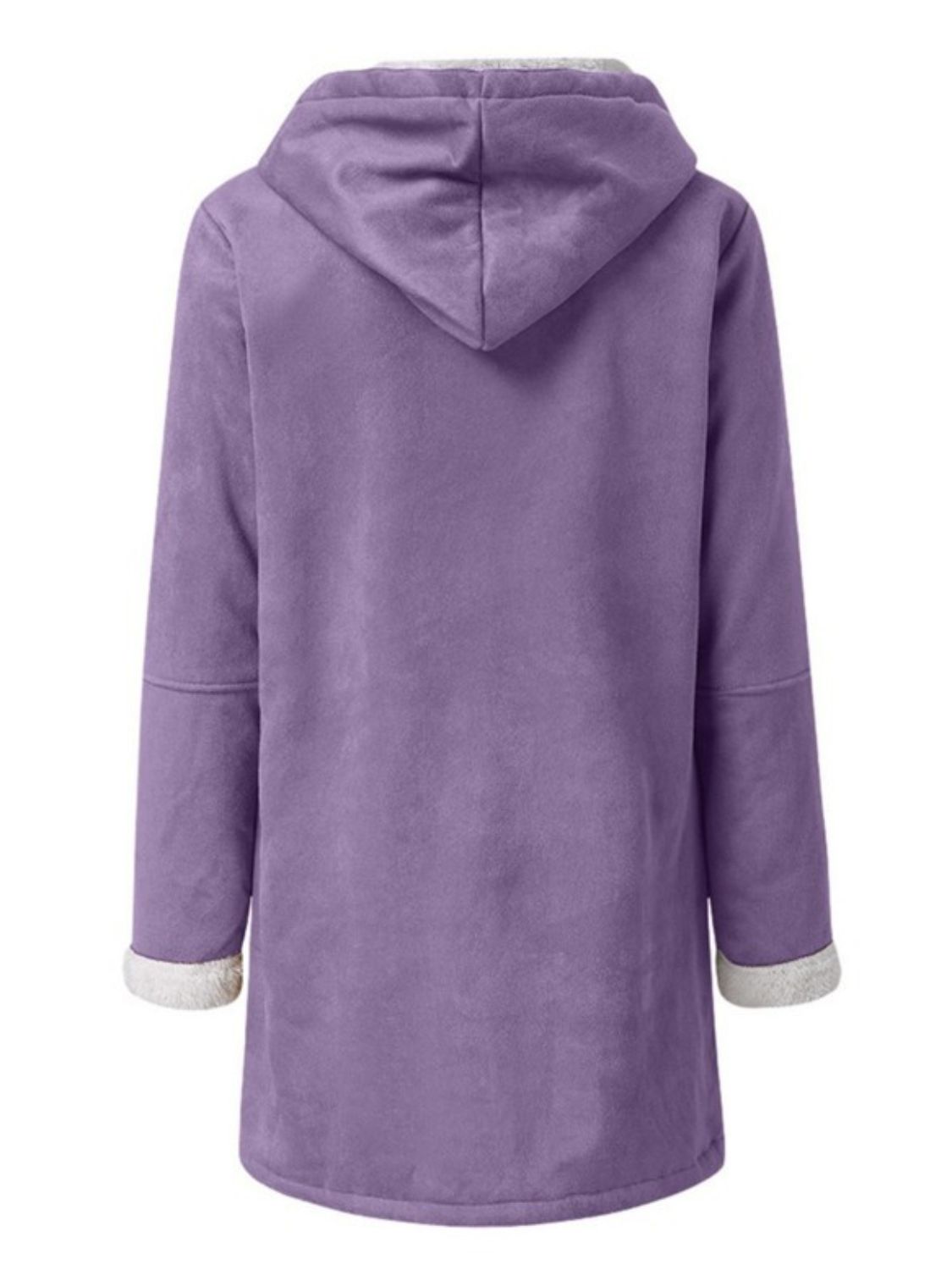 Full Size Pocketed Long Sleeve Hooded Toggle Jacket (many colors) -*SMALL-5XL