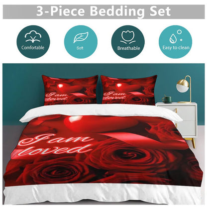 3-Piece Bedding Set-102"x90"/ 259x229cm (Dual-sided Printing)