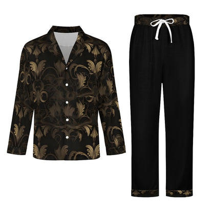 BLACK & GOLD ACCENT Night Suit for Men