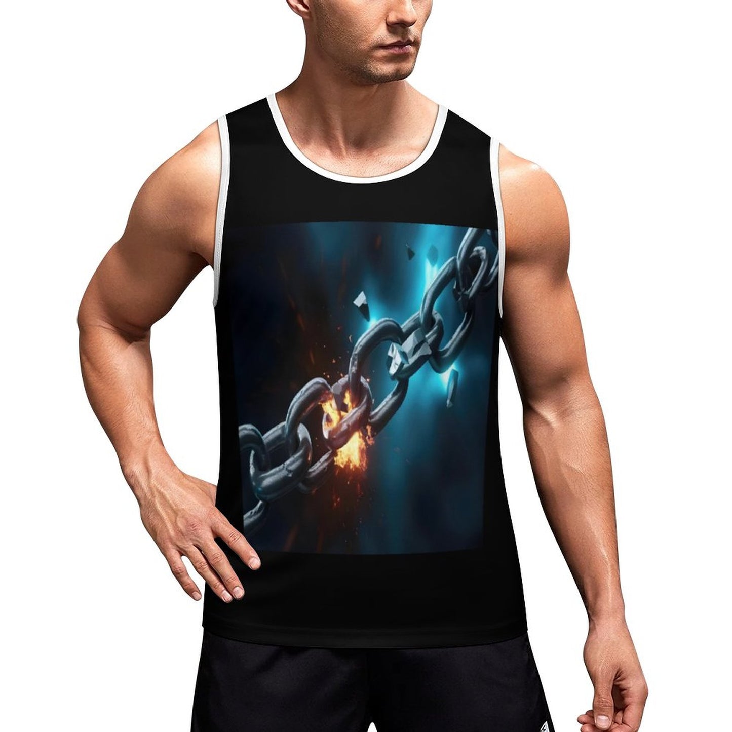 Men's Printed Vest BK (All-Over Printing)