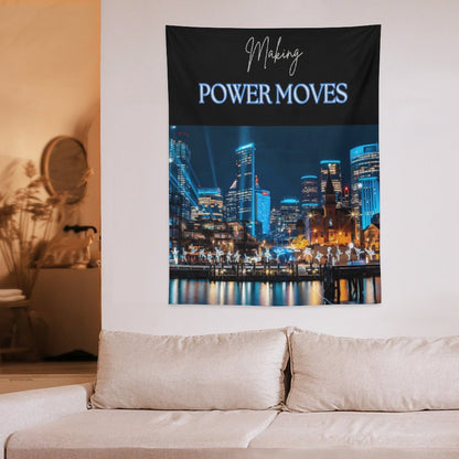 MAKING POWER MOVES Wall Art with Vertical Tapestry