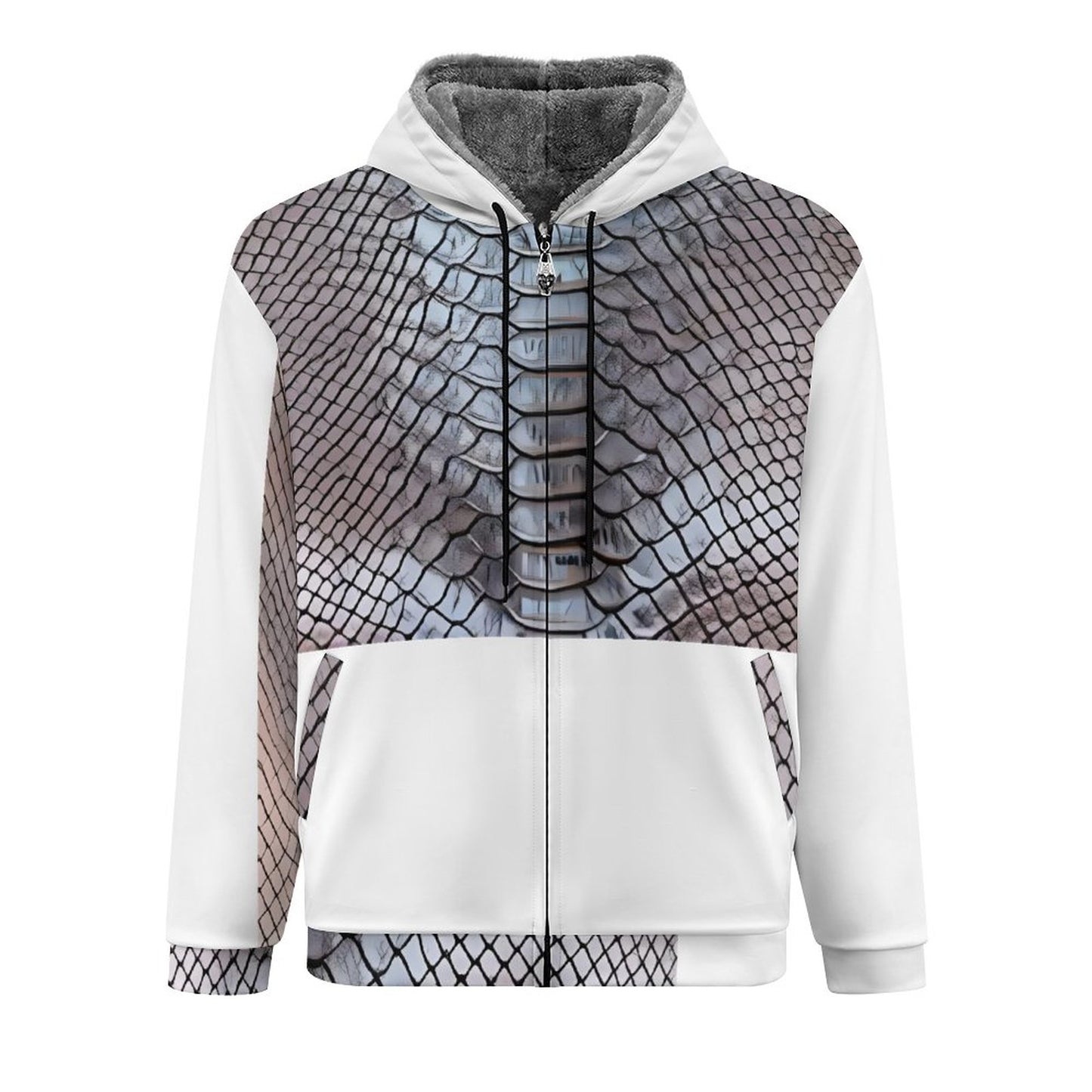 230gsm Full Zip up Hoodie with Plush Lining WZIP (All-Over Printing)