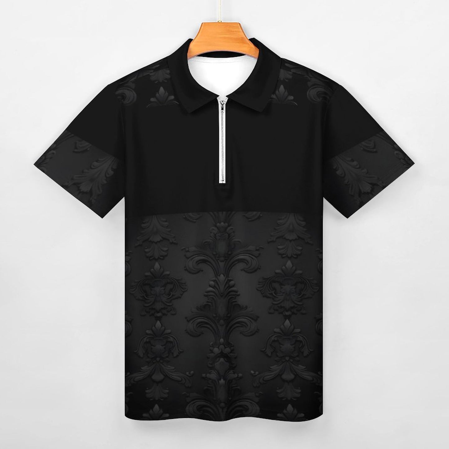 Men's Short Sleeve POLO Shirt with Zipper B470 (All-Over Printing)
