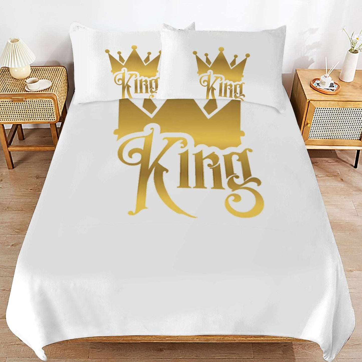 3-Piece Bedding Set-90"x90"/ 229x229cm (Dual-sided Printing)