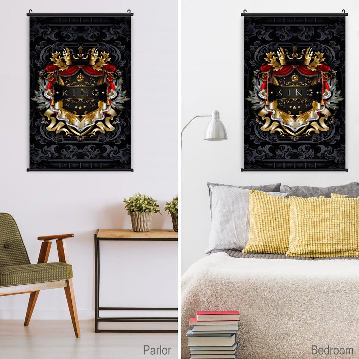 Canvas Hanging Poster with Scrolls-16"x24"/ 40x60cm