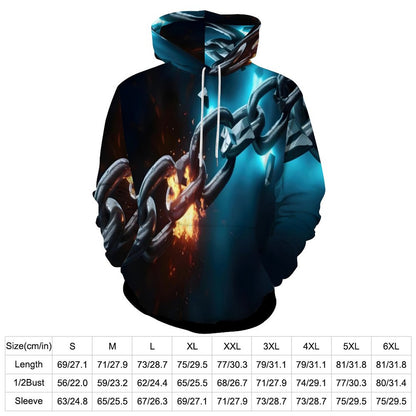 230gsm Men's Cool Hoodie with Double-layer Cap (All-Over Printing)