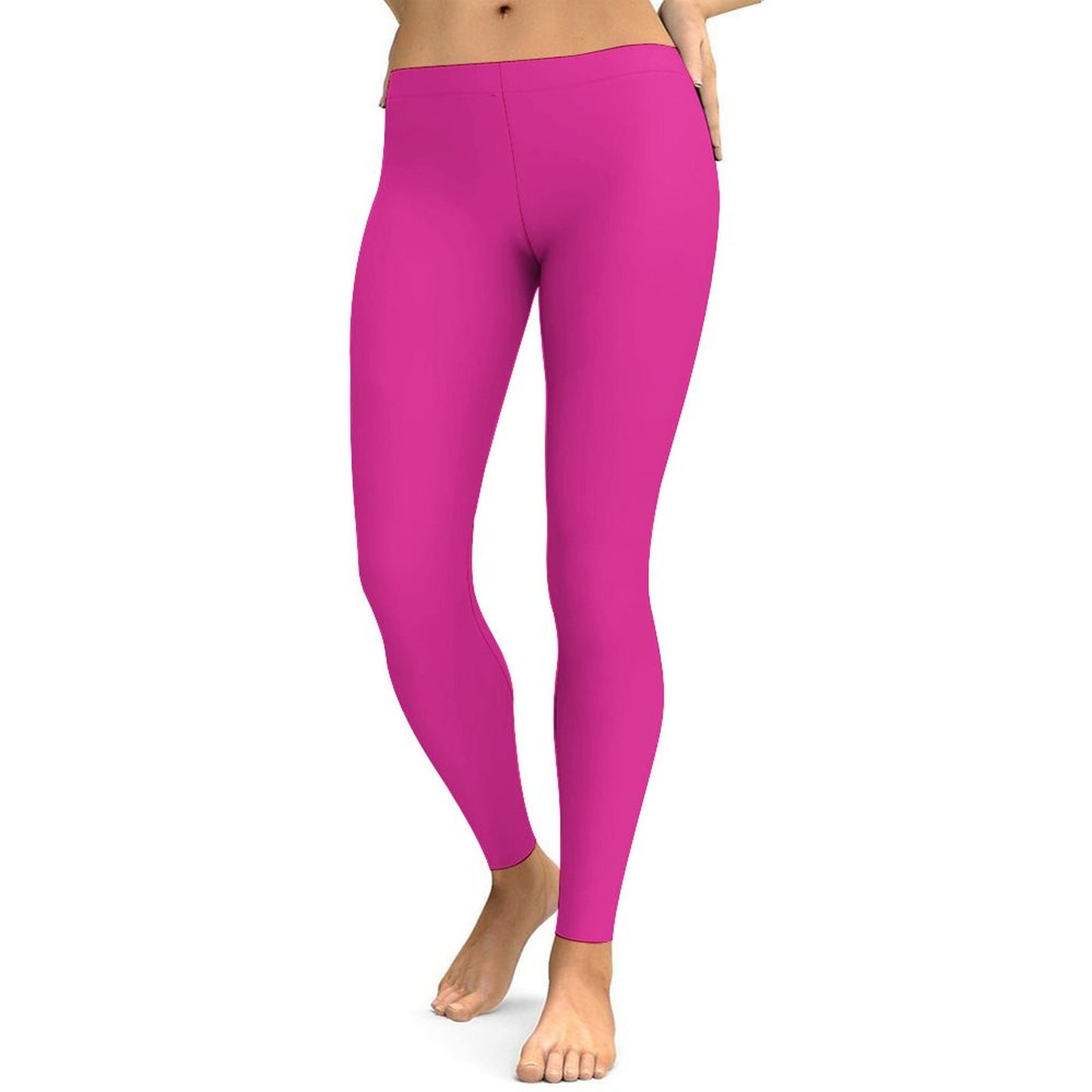 MUSIC GRAFFITI Hot Pink Yoga Pants for Women-SMALL-2XL