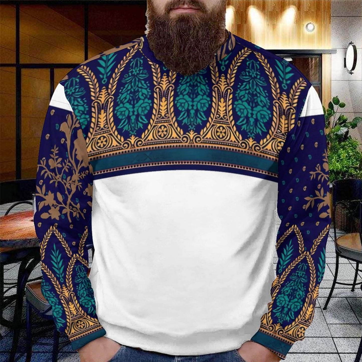 250gsm Round Neck Men's Sweatshirt 4T35 (All-Over Printing)
