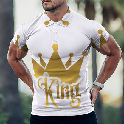 Custom Polo Shirts with All-Over printing Design Straight B612