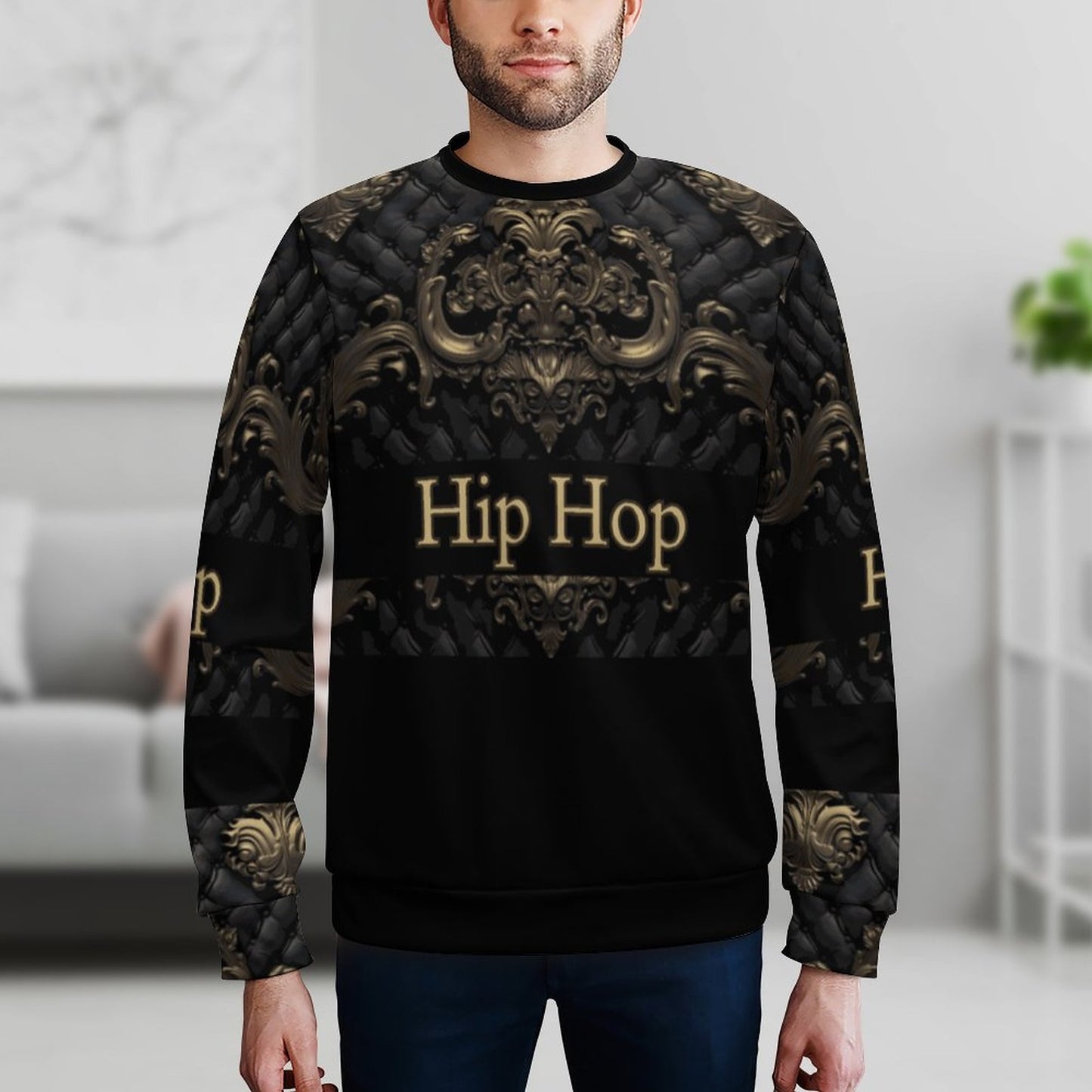 250gsm Round Neck Men's Sweatshirt 4T35 (All-Over Printing)