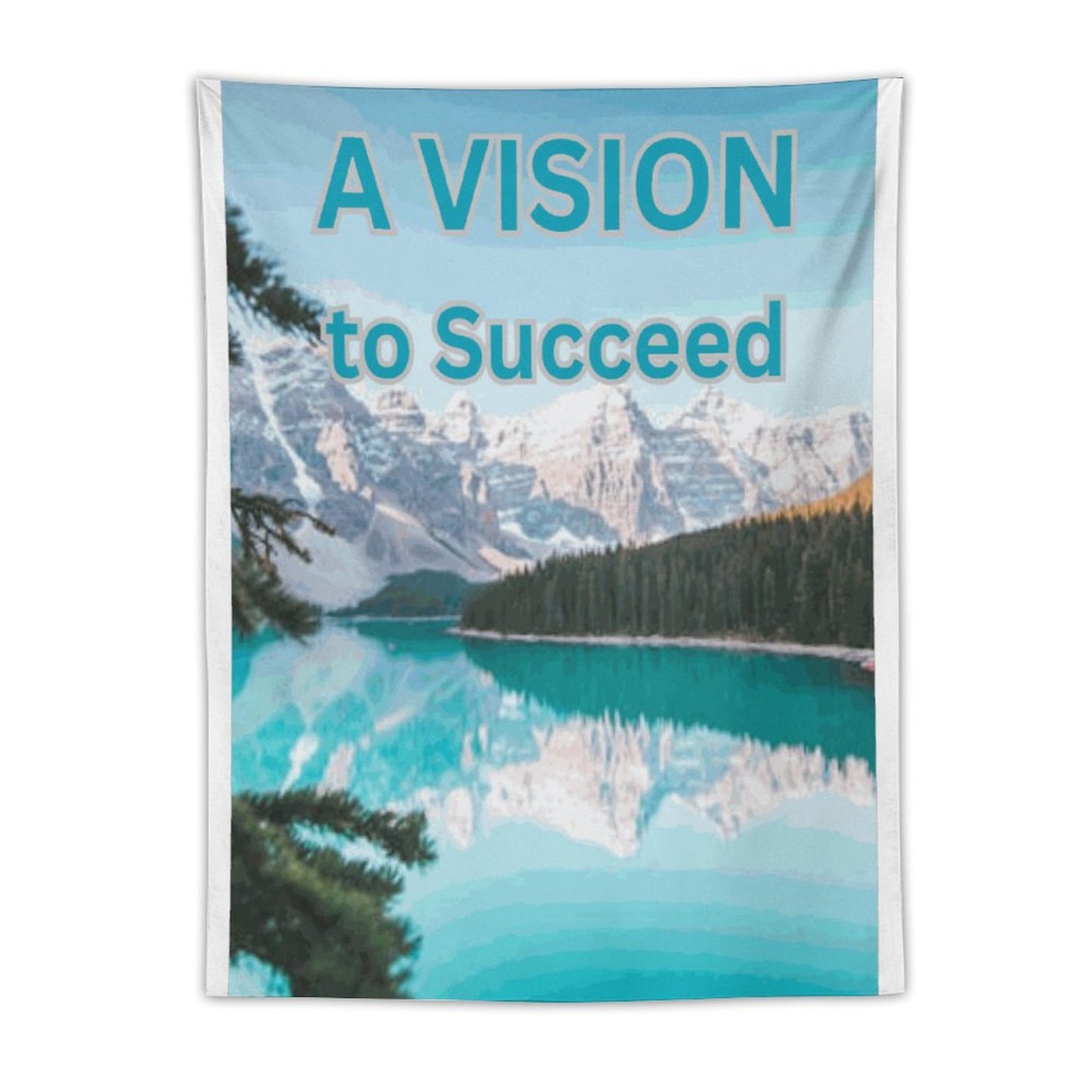 Wall Art with Vertical Tapestry