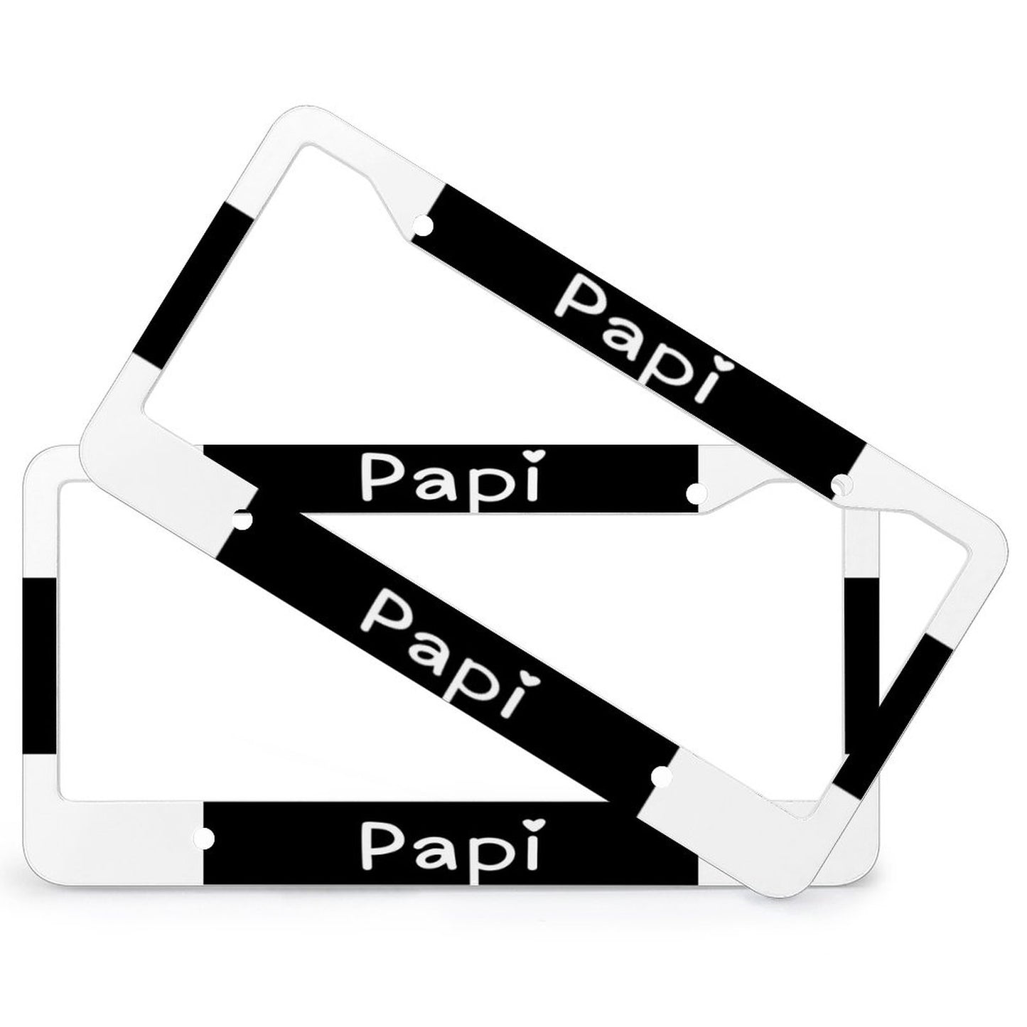 License Plate Frames with 4 Round Holes (1 Pair)-PAPI