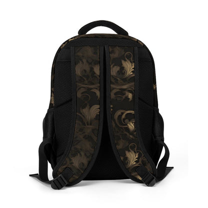 BLACK & GOLD ACCENT Multi-Pocket Back Pack