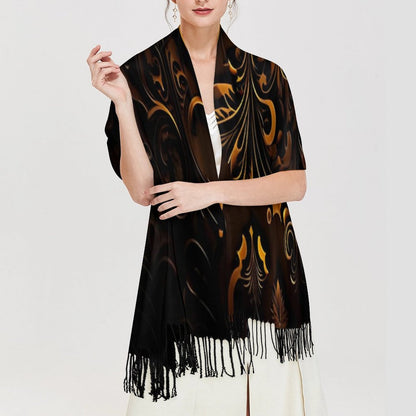 Cashmere-like Tassel Scarf (All-Over Printing)