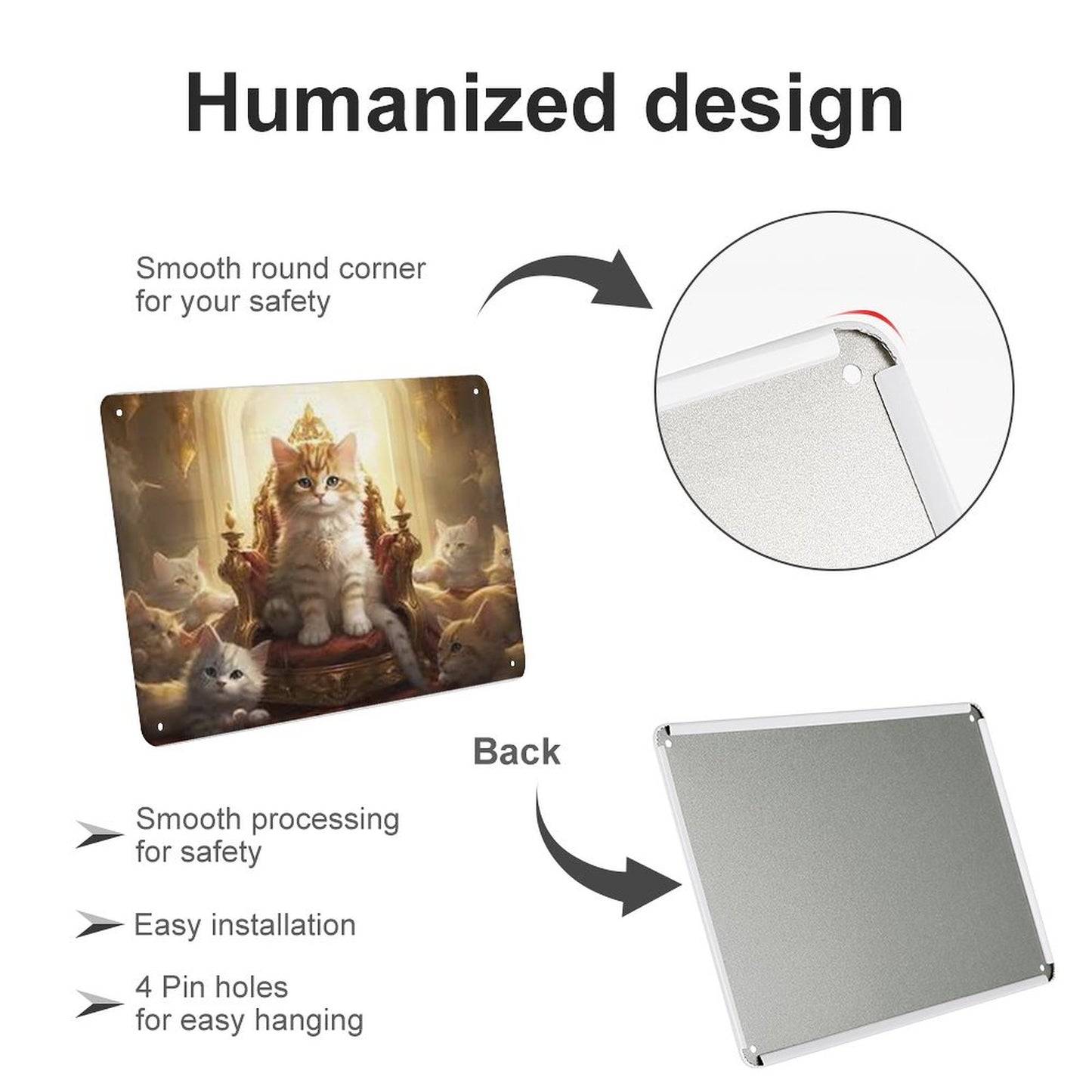 Horizontal Personalized Metal Wall Art Tin Sign-5.5"x7.9"/14x20cm