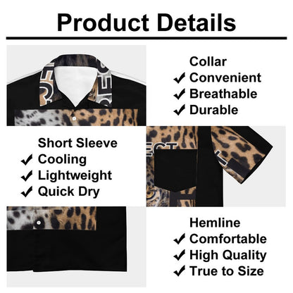 Men's Short SleeveT-Shirts with Pocket and All-Over printing Design NS
