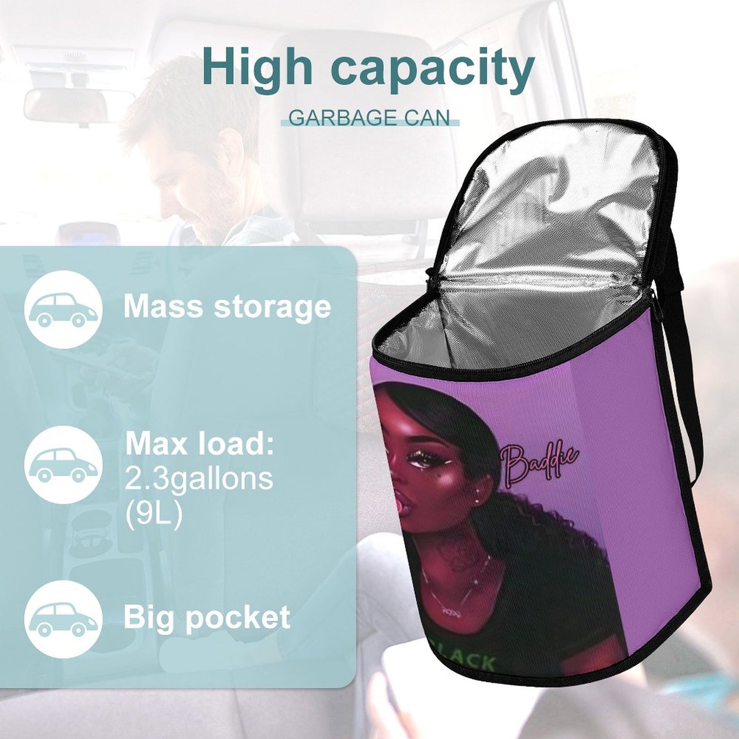 Collapsible Car Trash Bin