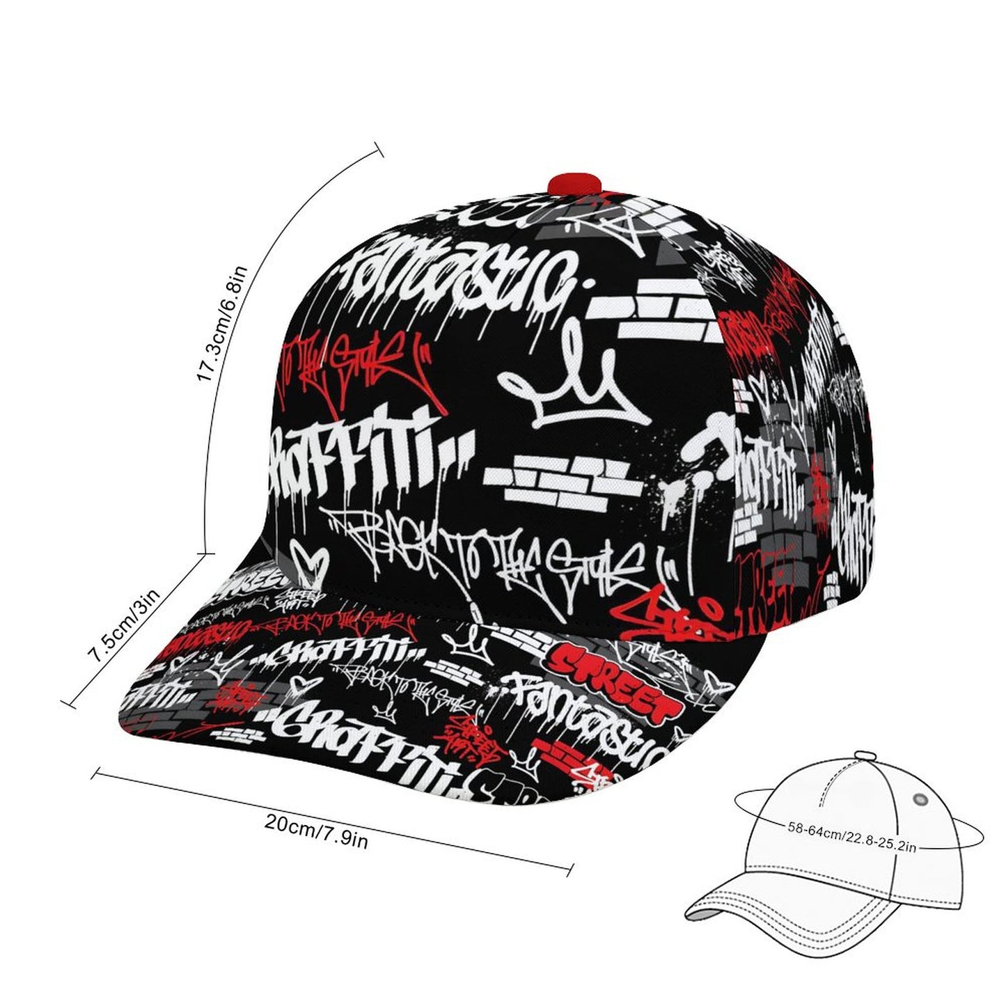 Bent Fitted Cap (All-Over Printing)