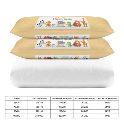 3-Piece Bedding Set-86"×70"/ 218×177cm (Dual-sidede Printing)