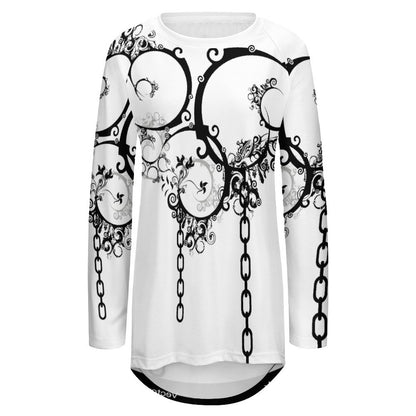 Custom Women's Long Sleeve U-Neck T-Shirts (All-Over Printing)