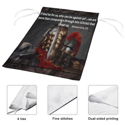 Garden Flag (2 Pics on 2 Sides)-12"x18"-MORE THAN A CONQUERER