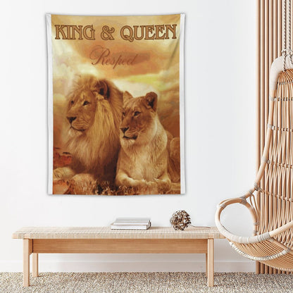 Wall Art with Vertical Tapestry