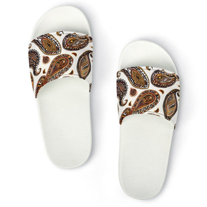 ORANGE PAISLEY  Unisex PVC Slippers or Slides