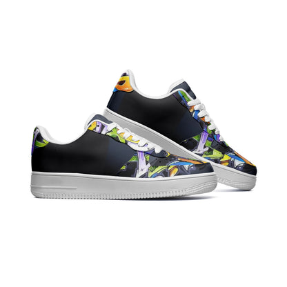 COLORFUL GRAFFITI UNISEX Low Top Leather Sneakers