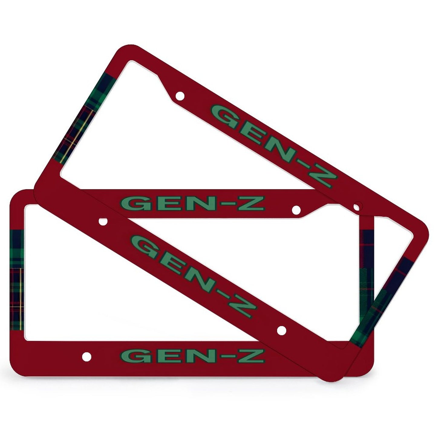 License Plate Frames with 4 Round Holes (1 Pair)