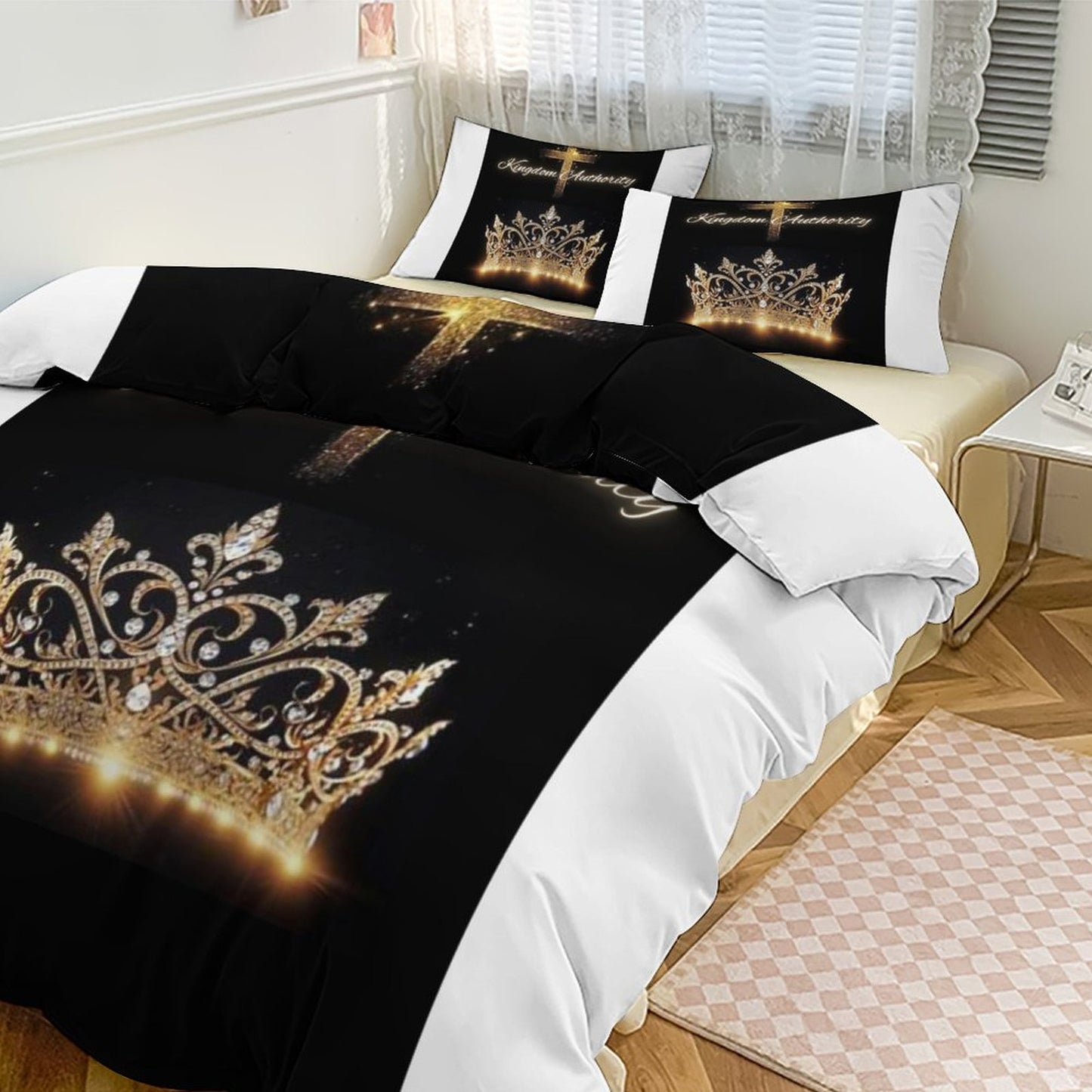 3-Piece Bedding Set-102"x90"/ 259x229cm (Dual-sided Printing)