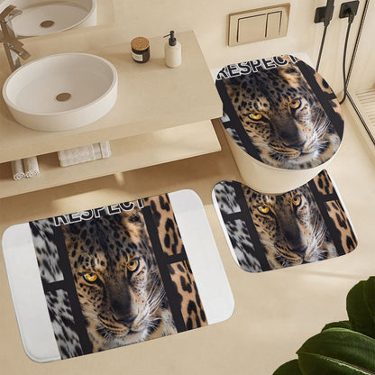 Coral Velvet Restroom Rug Set of 3-15.7"x23.6"/ 40x60cm