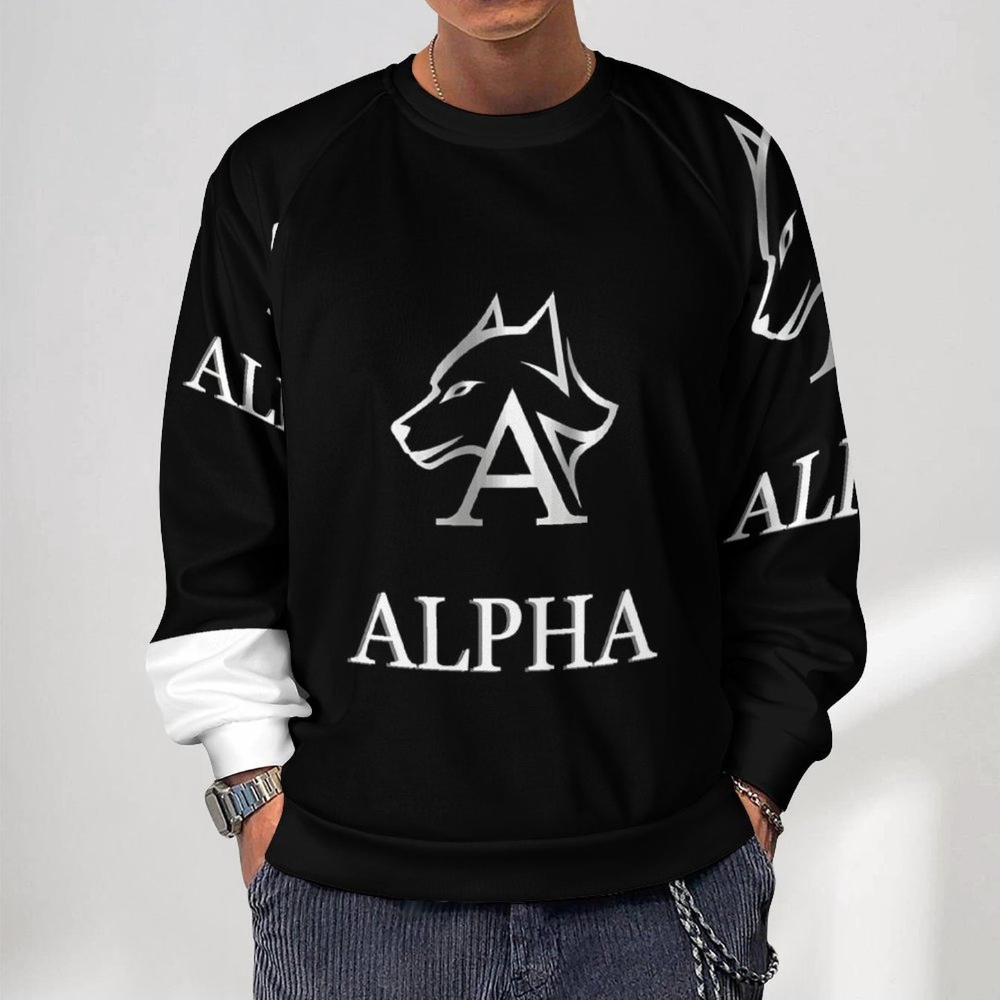 280gsm Men's Crewneck Sweatshirt Raglan A27H (All-Over Printing)
