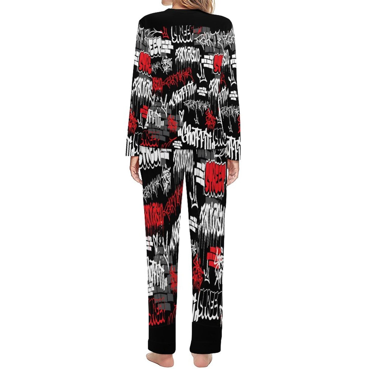 B/R/W GRAFFITI Women's 2-Piece Pj Set
