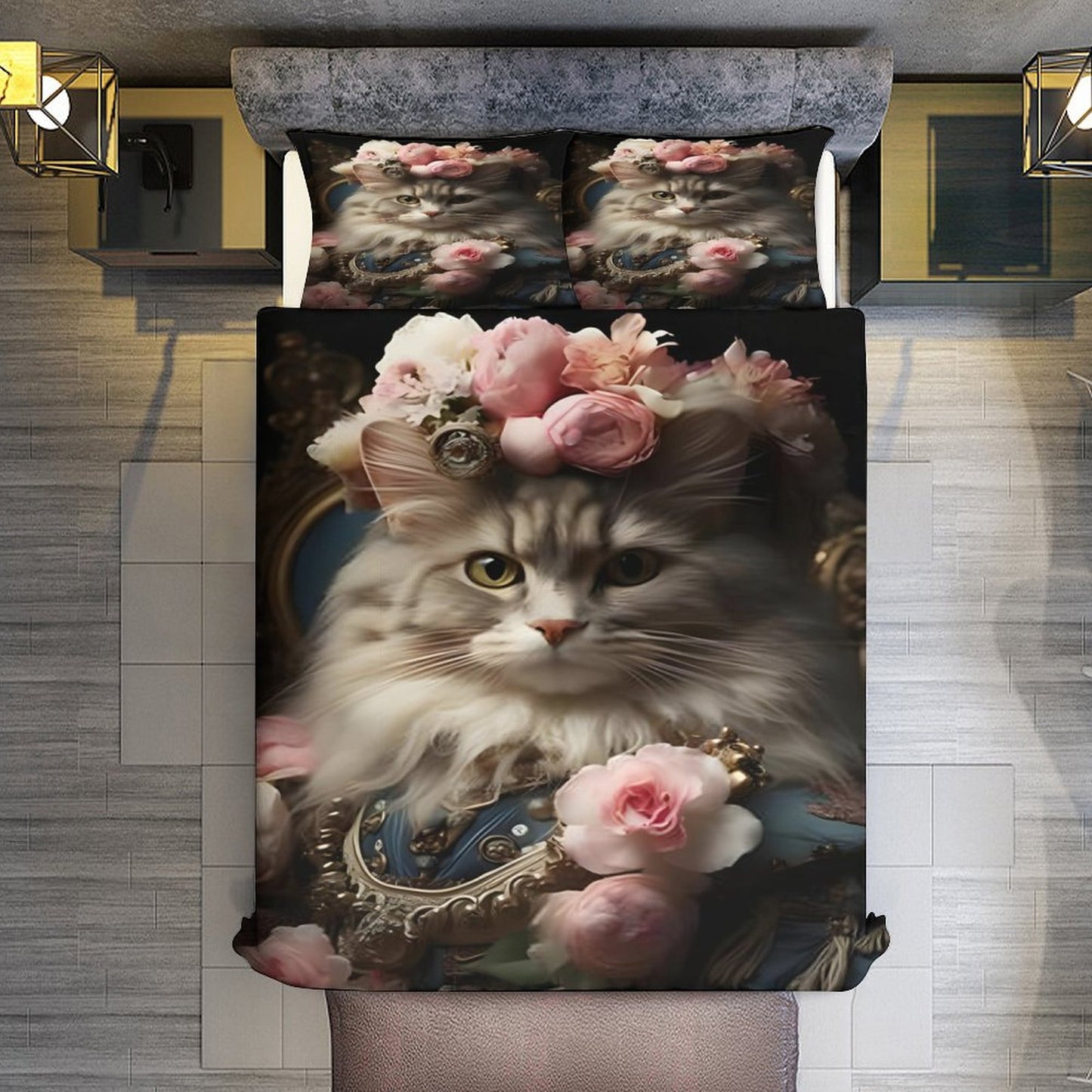 3-Piece Bedding Set-86"×70"/ 218×177cm (Dual-sideded Printing)