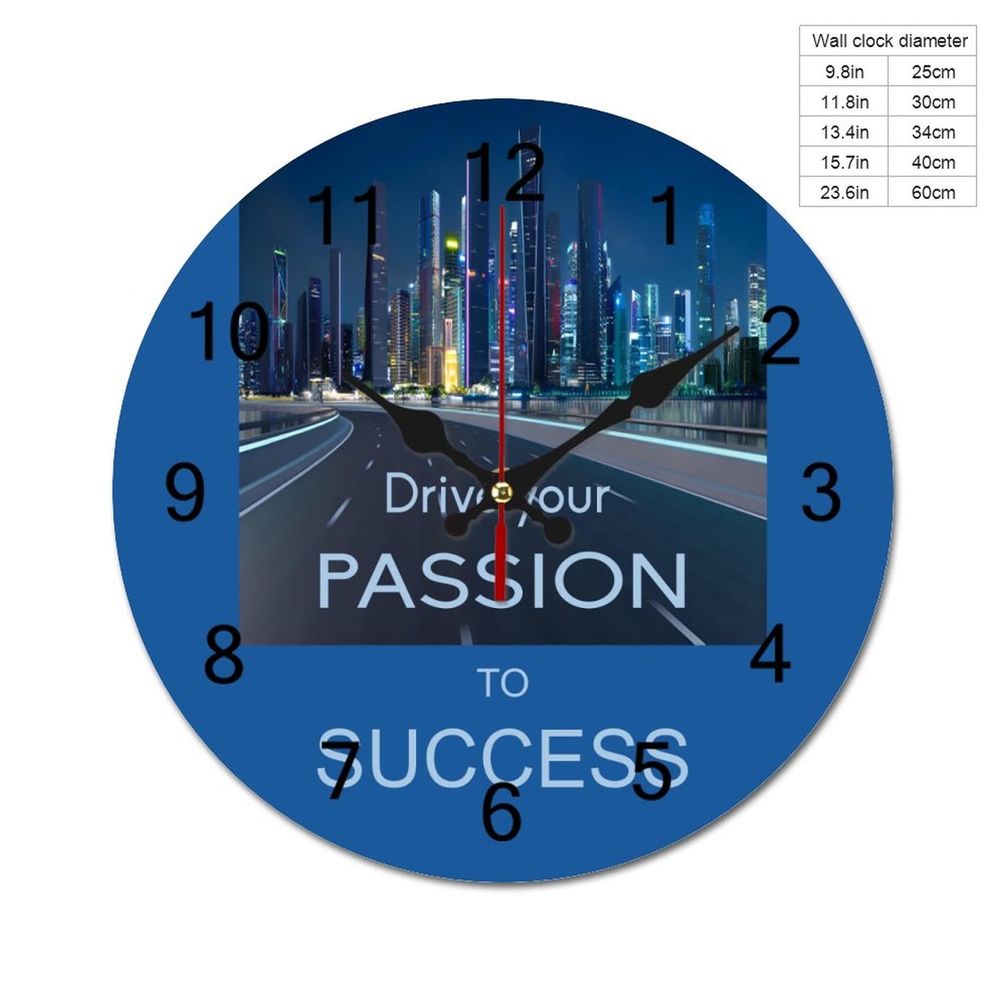 Concise Silent Wooden Wall Clock-9.84"x9.84"/ 25x25cm