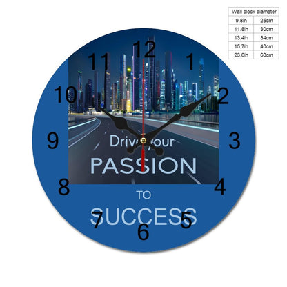 Concise Silent Wooden Wall Clock-9.84"x9.84"/ 25x25cm