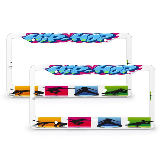 License Plate Frames with 4 Round Holes (1 Pair)