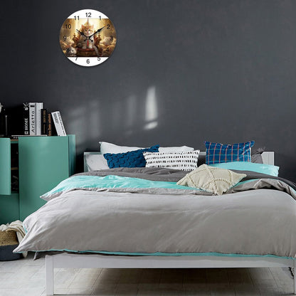 Concise Silent Wooden Wall Clock-9.84"x9.84"/ 25x25cm