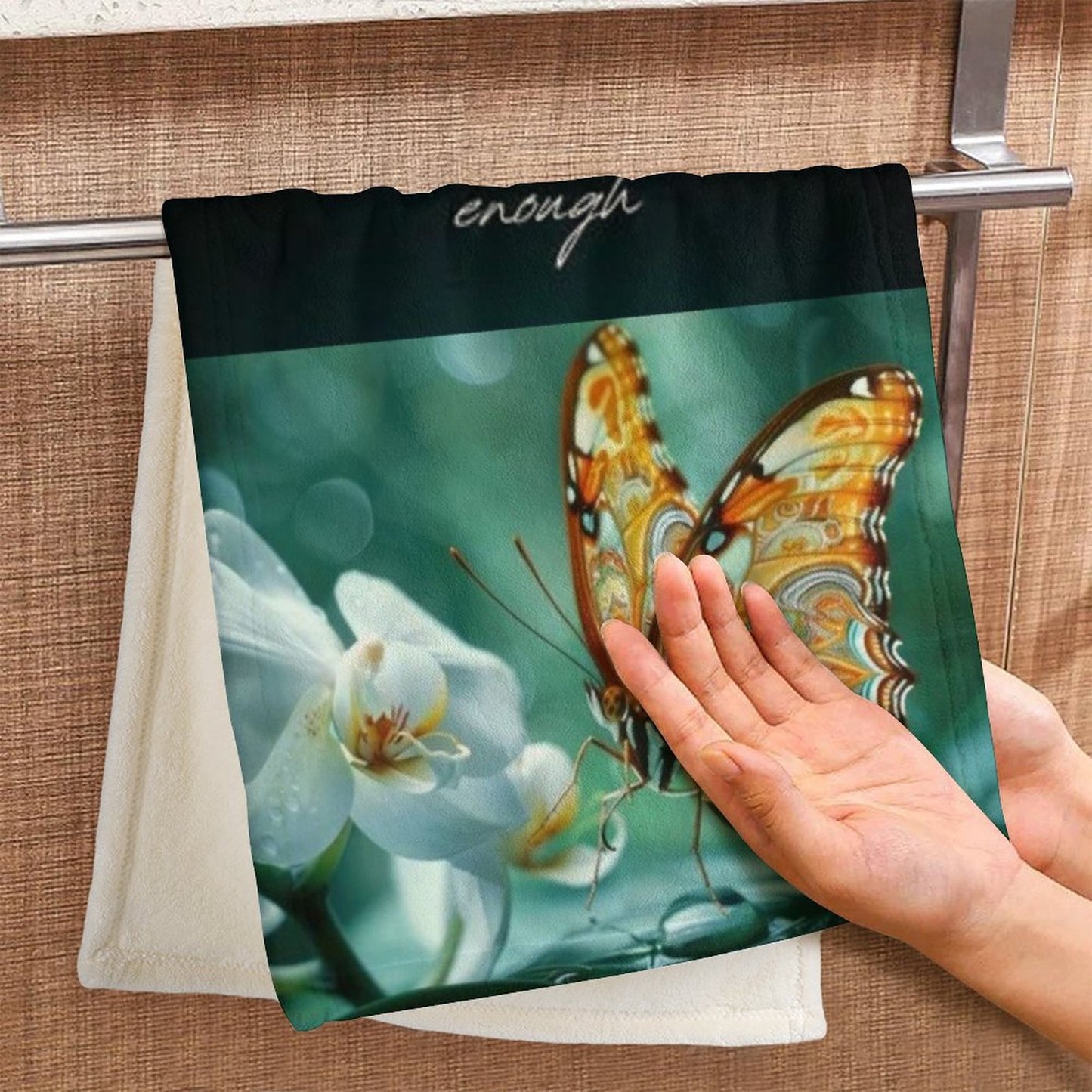 Coral Velvet Towel-YOU ARE ENOUGH