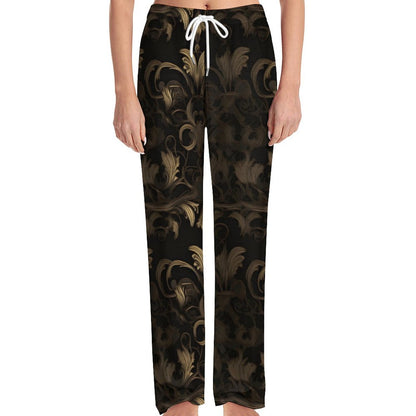 BLACK & GOLD ACCENT Men's Home Pajamas Pants-SMALL-5XL
