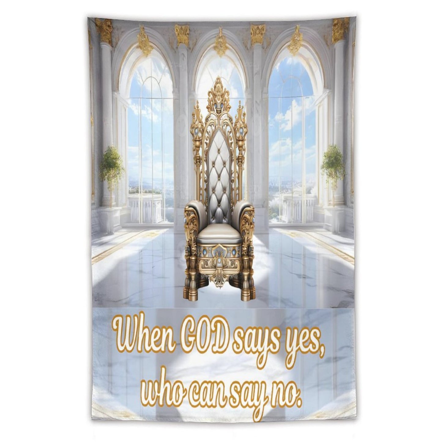 Wall Art with Vertical Tapestry