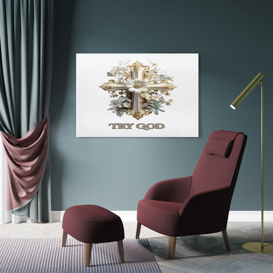 Hanging Canvas (Horizontal 3:2)-12x18 inch/ 8x12 inch-TRY GOD
