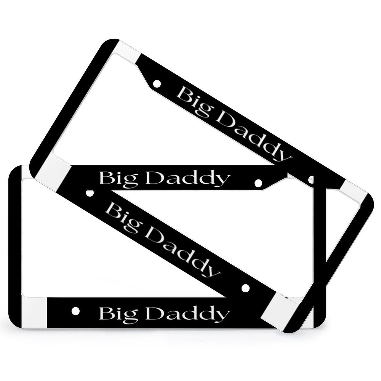 License Plate Frames with 4 Round Holes (1 Pair)