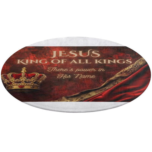 Round Coral Velvet Warm Floor Mat