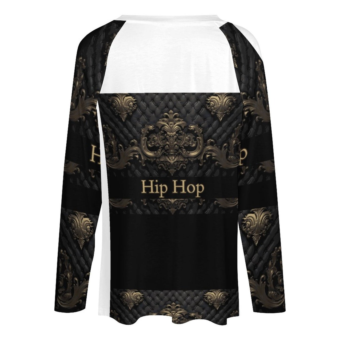 V-neck Loose Long Sleeve T-shirt TLREV2 (All-Over Printing)