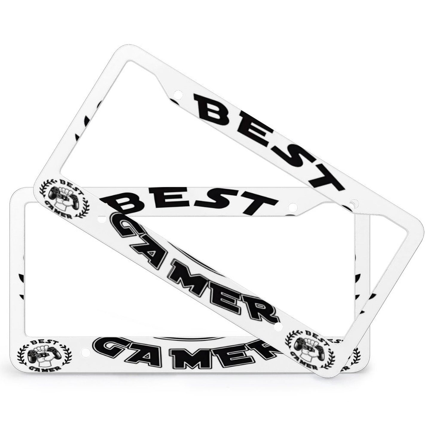 License Plate Frames with 4 Round Holes (1 Pair)
