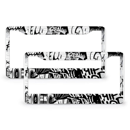License Plate Frames with 4 Round Holes (1 Pair)